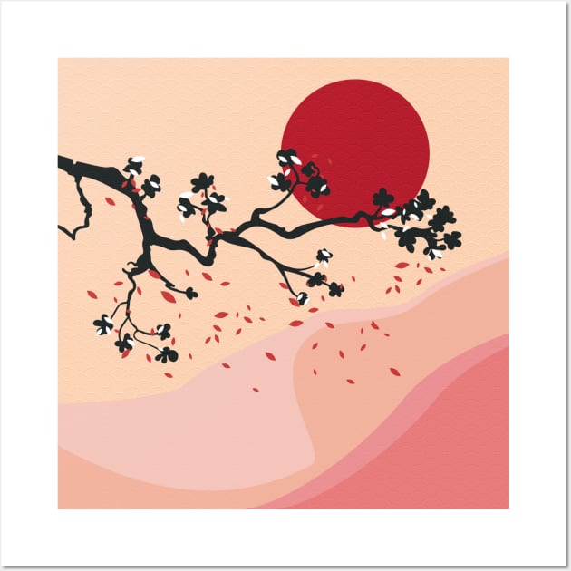 Sakura Abstract Wall Art by edmproject